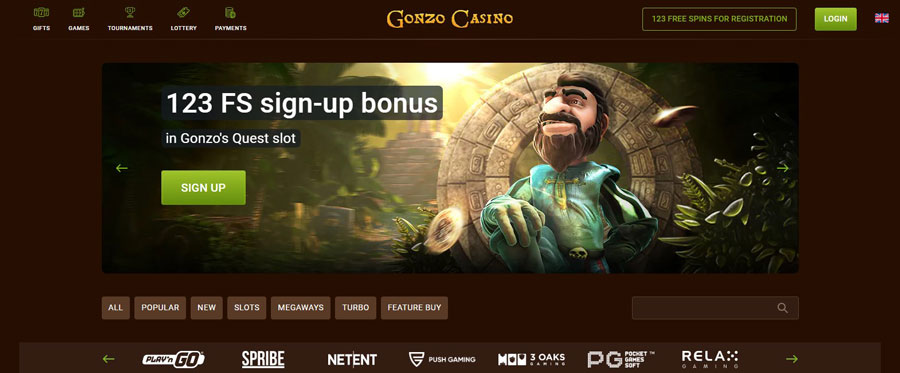 123 Volných Zatočení bez vkladu za registraci v Gonzo Casino