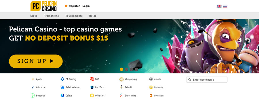 €15 Bonus Bez Vkladu za registraci v Pelican Casino