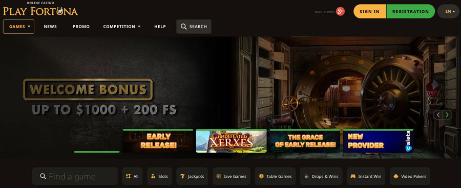 20 Zatočení Zdarma bez vkladu za registraci v Play Fortuna Casino