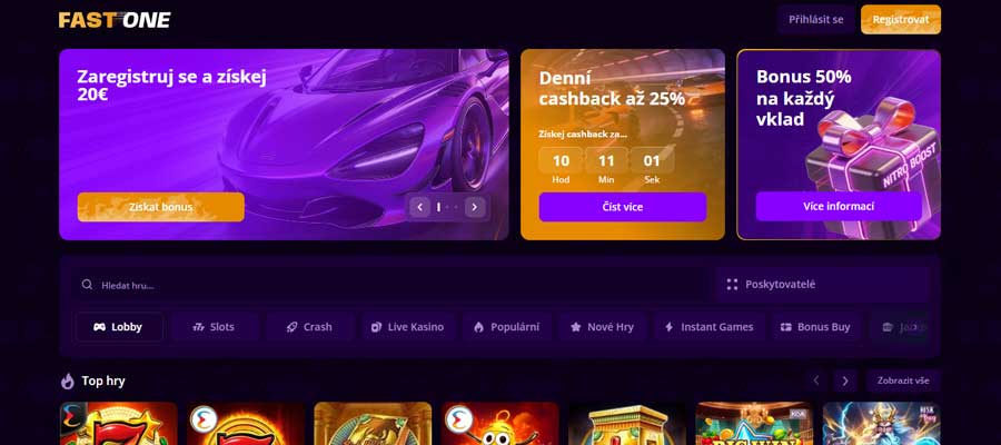 Bonus Bez Vkladu € 20 za registraci v FastOne Casino Club