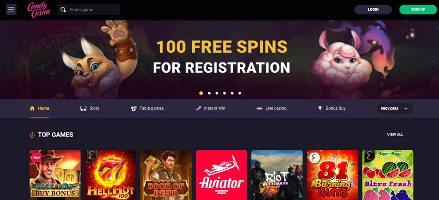 100 Volných Spinů Bez Vkladu v Candy Casinu