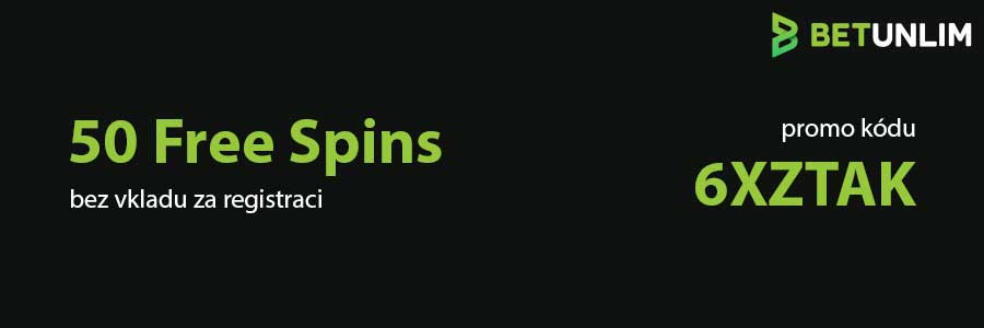 50 Free Spins Bez Vkladu v BetUnlim