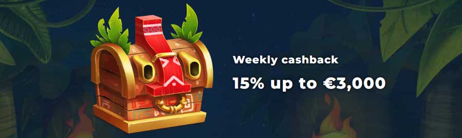 Wazamba: Cashback Kasino až 15%