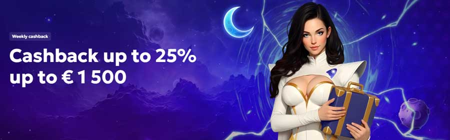 Winarius: Cashback Kasino až 25%