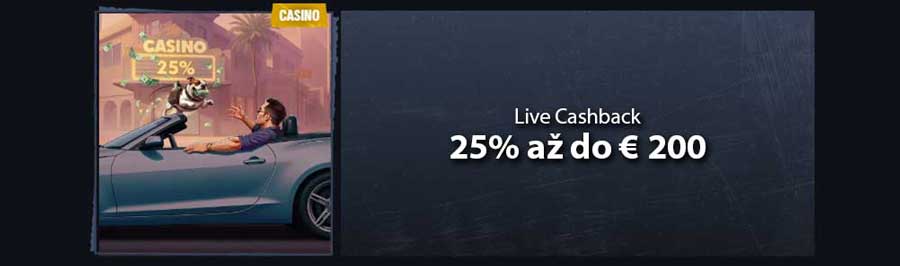 Mafia: Cashback Naživo až do 25%