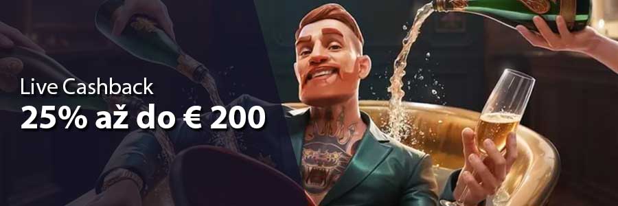 MrPunter: Cashback Naživo až do 25%