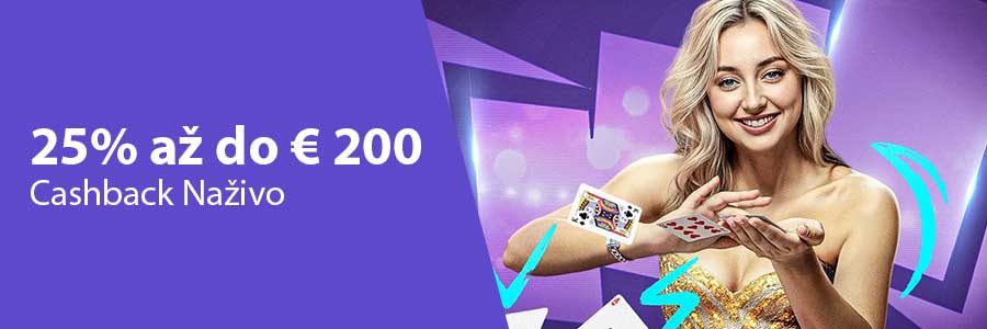 NaoBet: Cashback Naživo až do 25%
