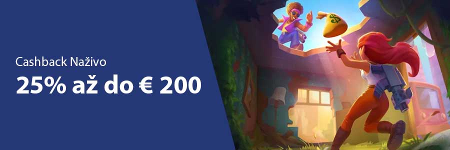 Pistolo: Cashback Naživo až do 25%