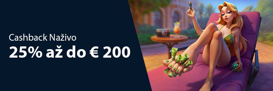DudeSpin: Cashback Naživo až do 25%